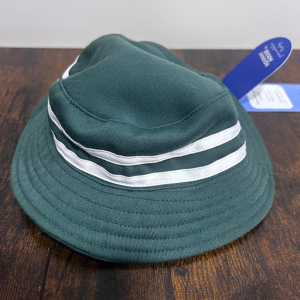 Hooray House Pet Golf Hat Green White Stripe Bucket Hat for Cats Dogs M/L NWT